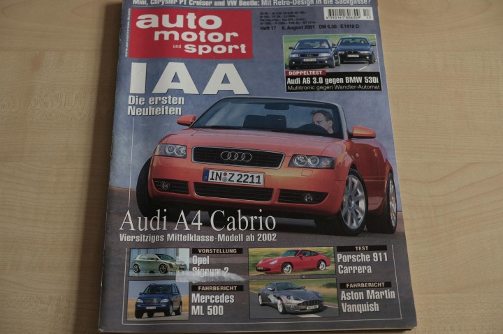 Deckblatt Auto Motor und Sport (17/2001)
